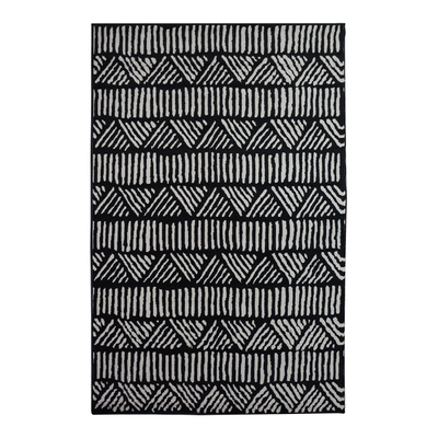 TAPETE DECORATIVO PATTERN POLIPROPILENO NEGRO 1.60 X 2.20 M