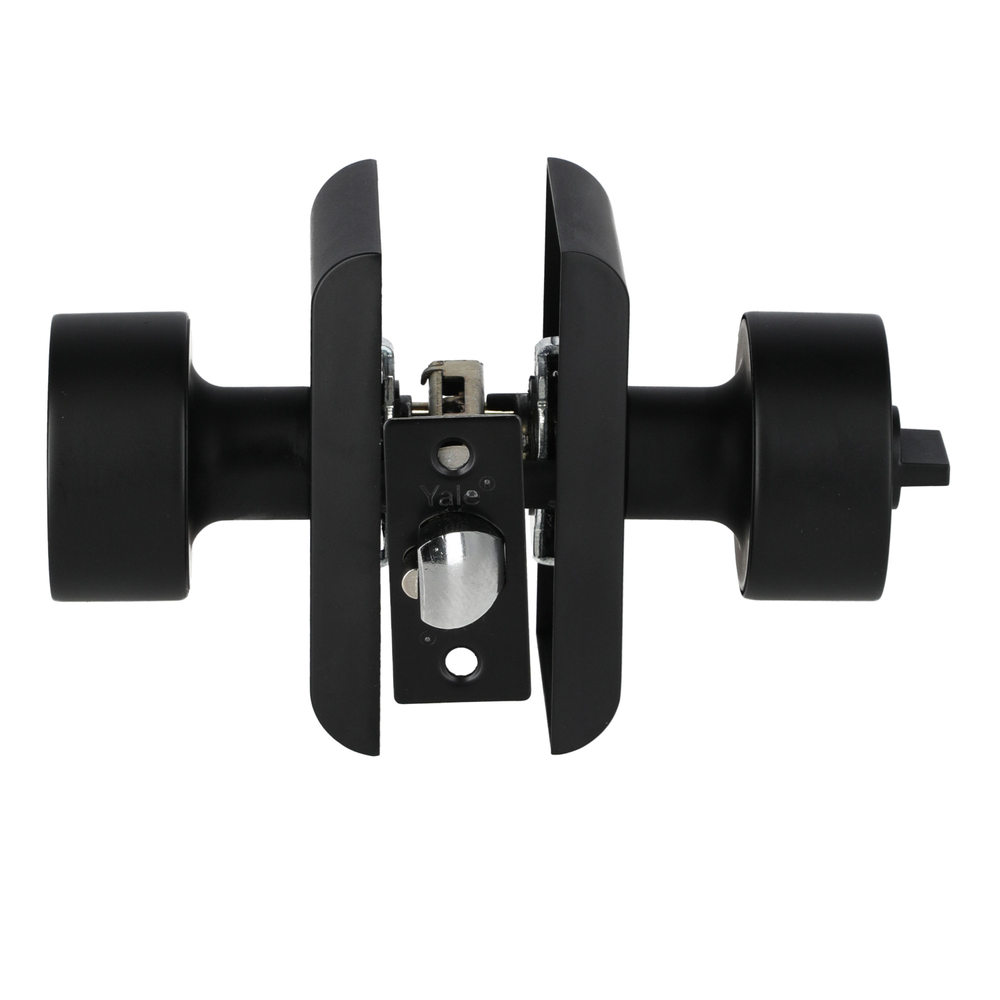 Cerradura de perilla para baño 10 x 6.2 x 6.2 cm zamac negro