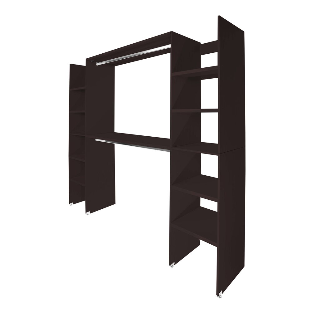 CLÓSET DE 2 TORRES DE MADERA 1.80 X 1.98 M X 39 CM CAFÉ EXPRESSO The