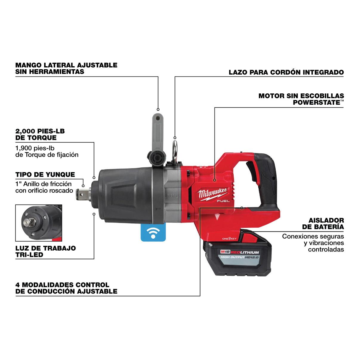 Milwaukee Taladro + Atornillador M18 Fuel 4ta Gen One-key