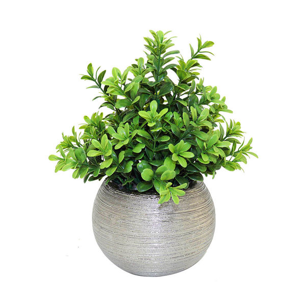 PLANTA DE PLÁSTICO DECORATIVA 26 X 20 CM CON MACETA DE CERÁMICA