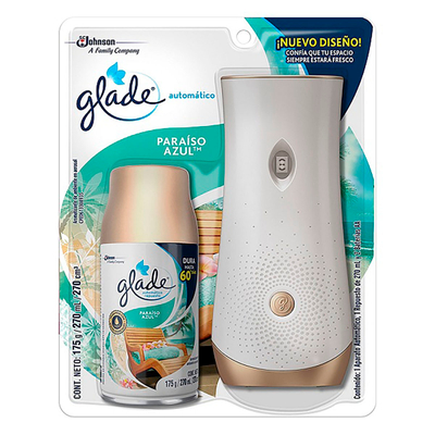 GLADE APARATO AUTOMATICO PARAISO AZUL 175ML
