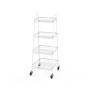 CARRITO DE ALMACENAJE 4 NIVELES CANASTA BLANCO
