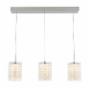 LÁMPARA COLGANTE DE 3 LUCES LED 152.4 X 73 X 16 CM PLATA