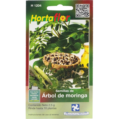 SEMILLAS DE ÁRBOL DE MORINGA VERDE HORTAFLOR 10 PIEZAS