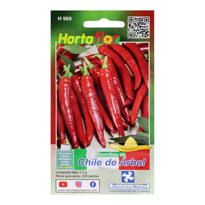 SEMILLAS DE CHILE DE ÁRBOL 1.3 GR HORTAFLOR