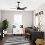 VENTILADOR DE TECHO ZEAL 44" CONTEMPORÁNEO PARA INTERIOR CON LED INTEGRADO NEGRO