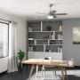 VENTILADOR DE TECHO ZEAL 44" MODERNO PARA INTERIOR CON LED INTEGRADO PLATA