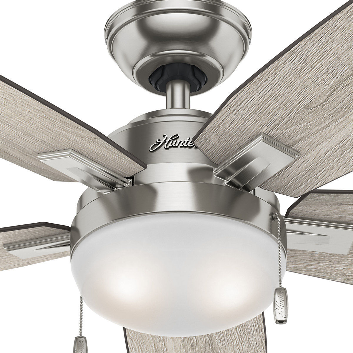 VENTILADOR DE TECHO ANTERO GRIS 54" CON 2 LUCES Y 5 ASPAS REVERSIBLES