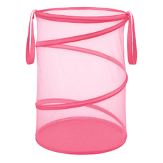 whitmor cesto para ropa plegable poliéster 66.04 x 45.72 cm rosa