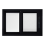 VENTANA CORREDIZA CHOCOLATE CRISTAL DOBLE 60 X 40 CM (ANCHOXALTO)