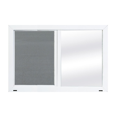 VENTANA CORREDIZA BLANCA CRISTAL DOBLE 90 X 60 CM (ANCHOXALTO)