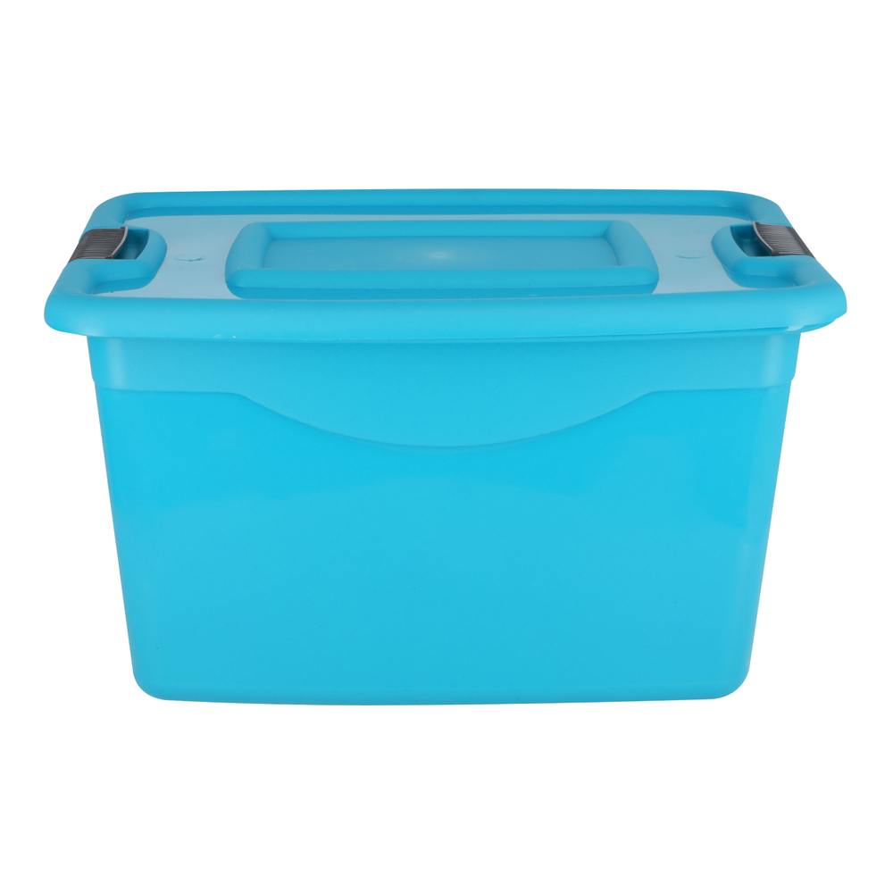 Pack de cajas cuadradas con tapa para almacenaje de 32x32 cm en color azul  bebé Vida XL