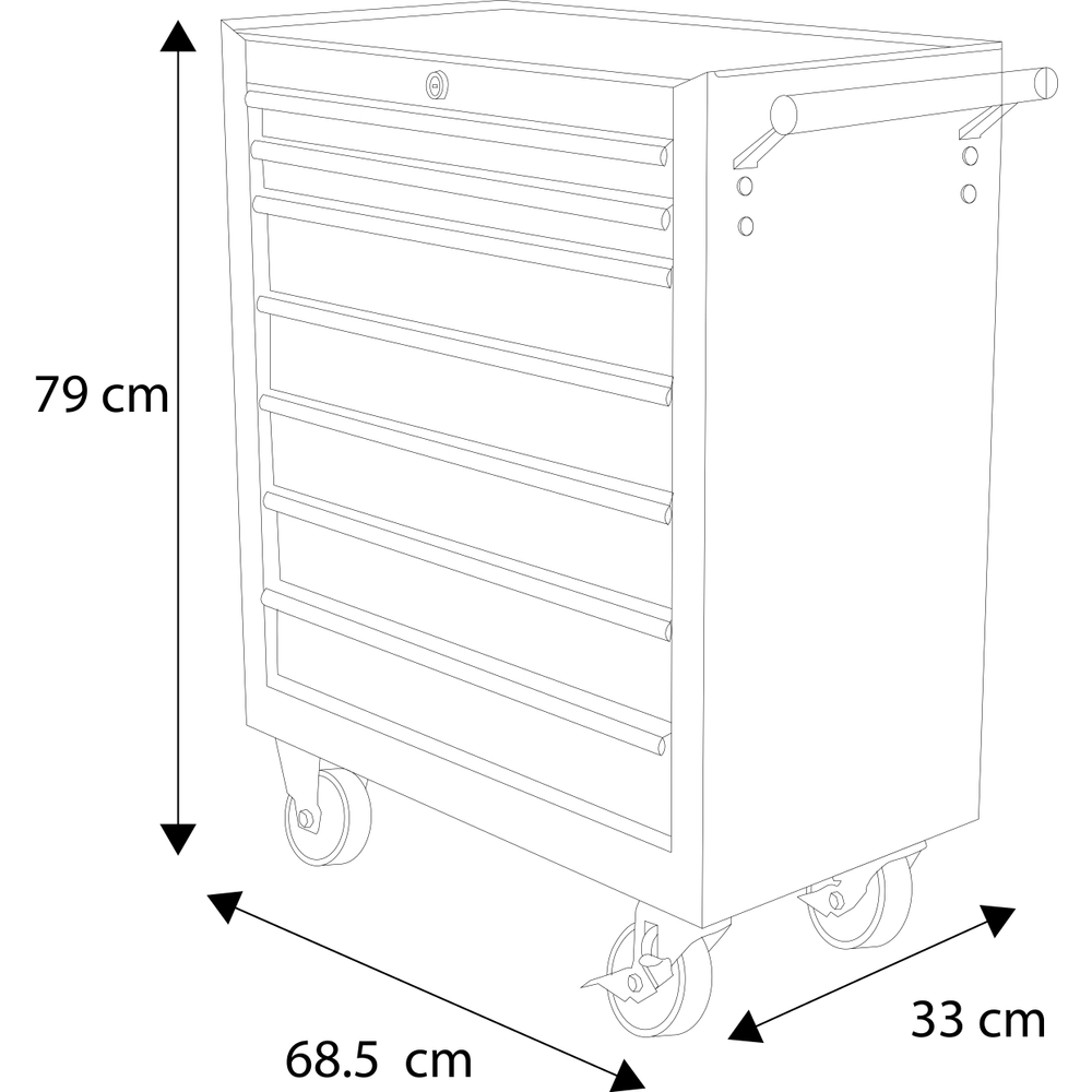 Carro herramientas 24 pulgadas tactix 326424