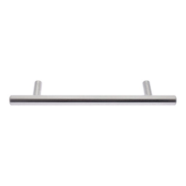 JALADERA BARRA DE ACERO SOLIDO 128 MM ACABADO NIQUEL SATIN CEPILLADO 25 PZ