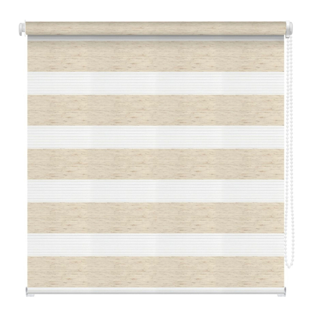 Cortina enrollable dúo linen ivory 1 x 2.20 m