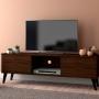 MUEBLE PARA TV CON PUERTAS Y ESTANTES RACK TV 60 PULGADAS MARRÓN ROBLE OSCURO