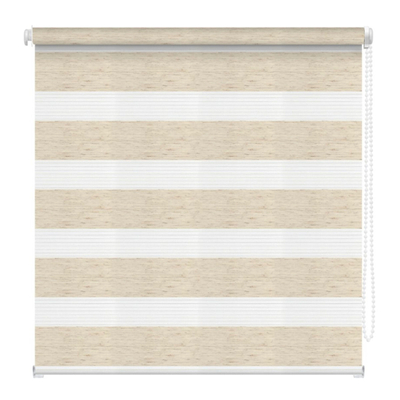 CORTINA ENROLLABLE DÚO 1.20 X 2.20 M LINEN COLOR IVORY