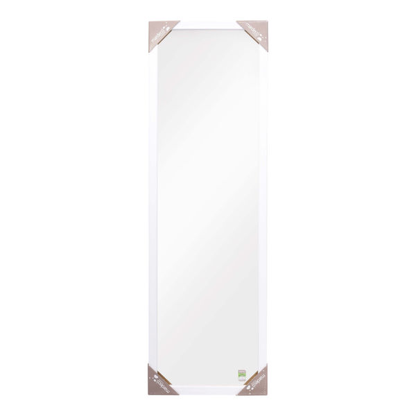 Espejo blanco de plástico PE para puerta de 33x123 cm