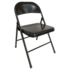 unbranded silla plegable de acero color negra