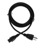 CABLE DE ALIMENTACIÓN CON CONECTOR TIPO TREBOL 1.8 M NEGRO