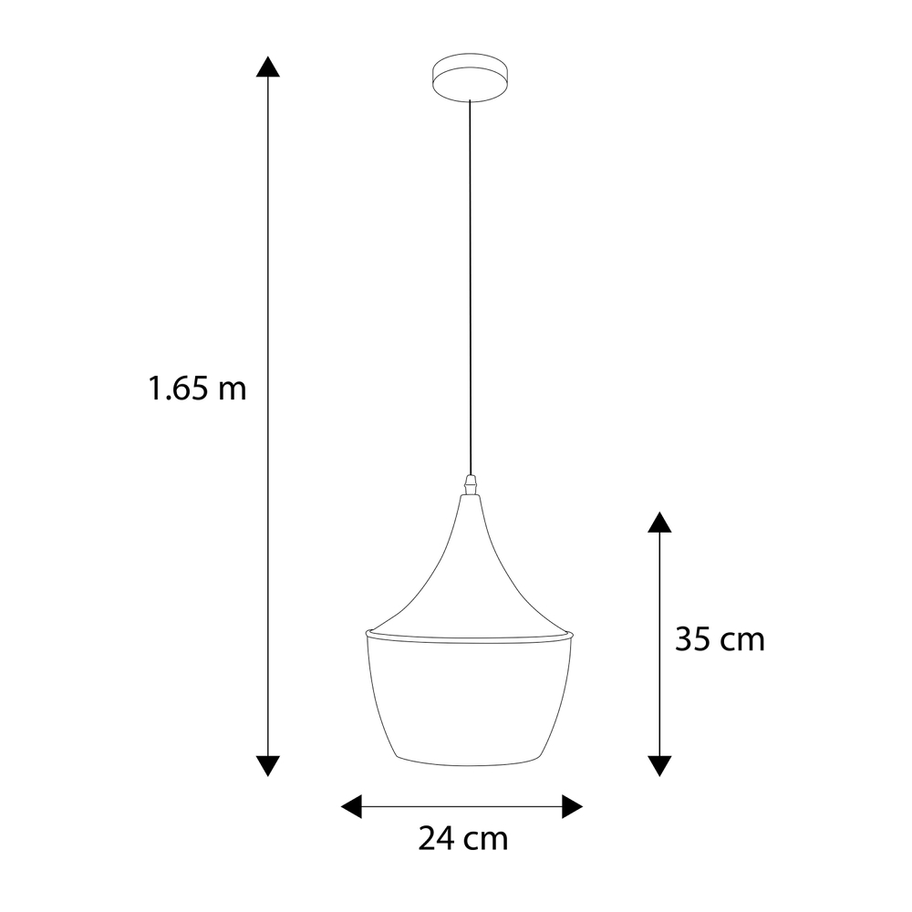 LÁMPARA COLGANTE INCANDESCENTE 1.65 M X 24 CM BLANCO The Home Depot México