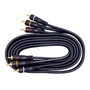 ARNÉS CON 3 PLUGS RCA A 3 PLUGS RCA 1.90 M NEGRO