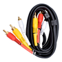 ARNÉS DE VIDEO/AUDIO CON 3 RCA A 3 RCA DE 1.90 M MULTICOLOR