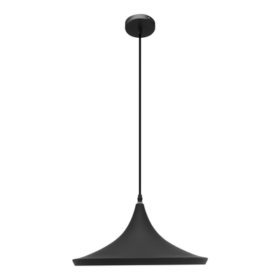 LÁMPARA COLGANTE INCANDESCENTE 1.55 M X 26 CM NEGRO