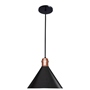 LÁMPARA COLGANTE VINTAGE DE ACERO NEGRO Y COBRE BRILLANTE 1 LUZ MAXXI