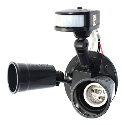 Reflector Doble color Negro con Sensor de Movimiento – Do it Center