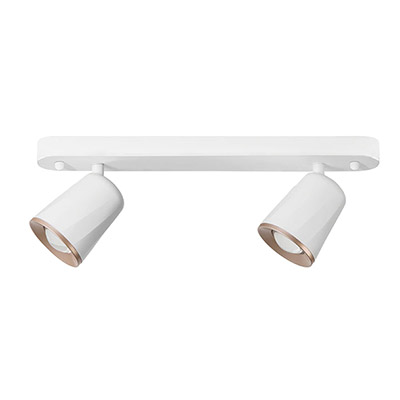 LÁMPARA RIEL MATE 2 LUCES CÁLIDAS