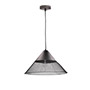LÁMPARA COLGANTE VINTAGE DE ACERO NEGRO MATE 1 LUZ CONO