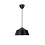 LÁMPARA COLGANTE VINTAGE DE ACERO Y DORADO NEGRO MATE 1 LUZ MEDIANA