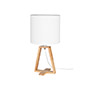 LÁMPARA ESTÉVEZ NUT DE MADERA Y TELA E26 MAX 40W