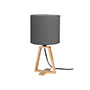 LÁMPARA ESTÉVEZ NUT DE MADERA Y TELA E26 MAX 40W