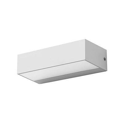LUMINARIO PARA MURO ARA IP65 7.2W LED L/CALIDA BCO