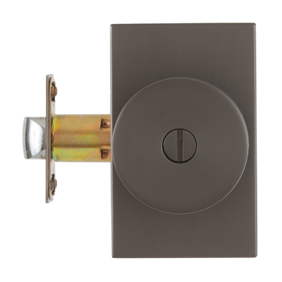 CERRADURA DE PERILLA PARA BAÑO 10.2 X 6.4 X 6.2 CM ZAMAC GUNMETAL