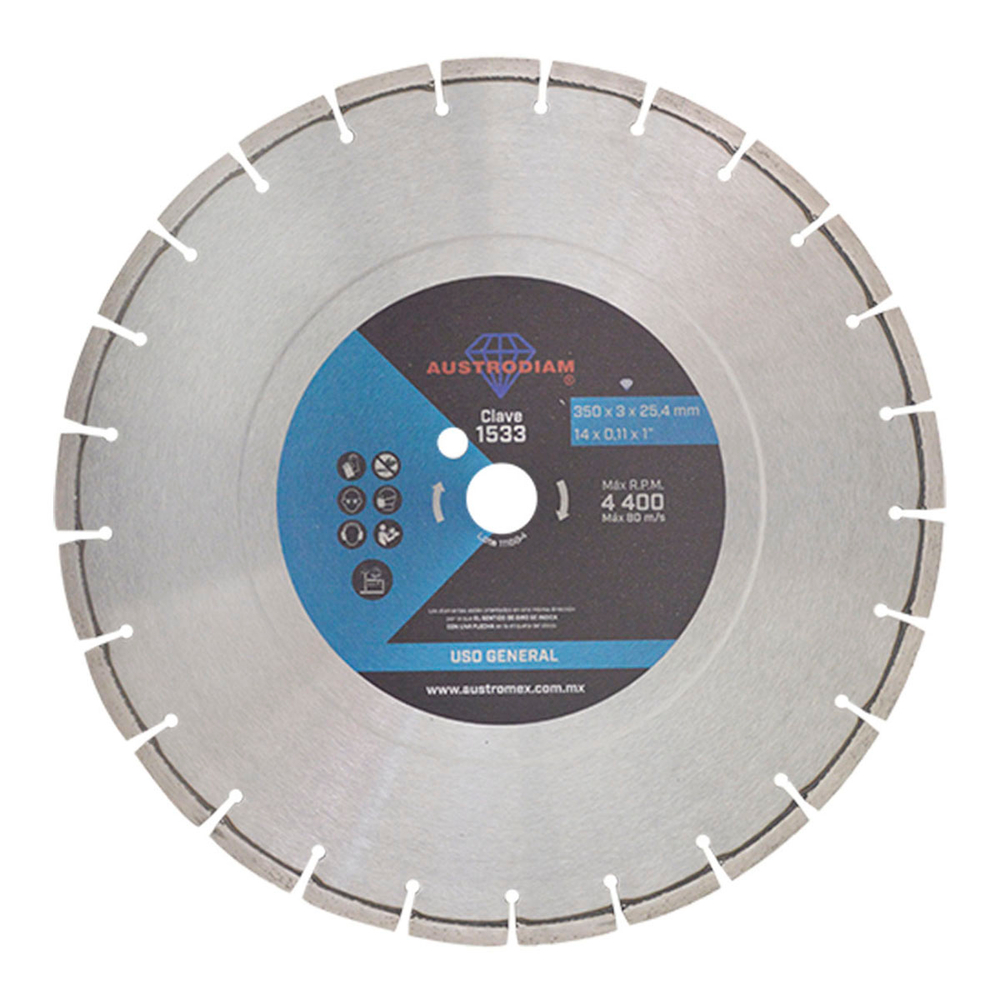 Disco de diamante segmentado para uso general 35.5 cm