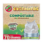 BOLSAS PARA BASURA COSTALITOS COMPOSTABLES GRANDES PIEZA CON 70 BOLSAS