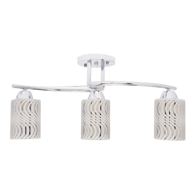 LÁMPARA DE TECHO INCANDESCENTE 17 X 54 X 20 CM PLATA