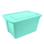 CAJA CON TAPA DE POLIPROPILENO 60 L VERDE AQUA