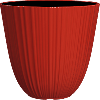 MACETA DE RESINA GRANGER, COLOR ROJO 15