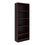 MUEBLE LIBRERO ESTANTE OFICINA NEGRO/ROJO ME4141.0007