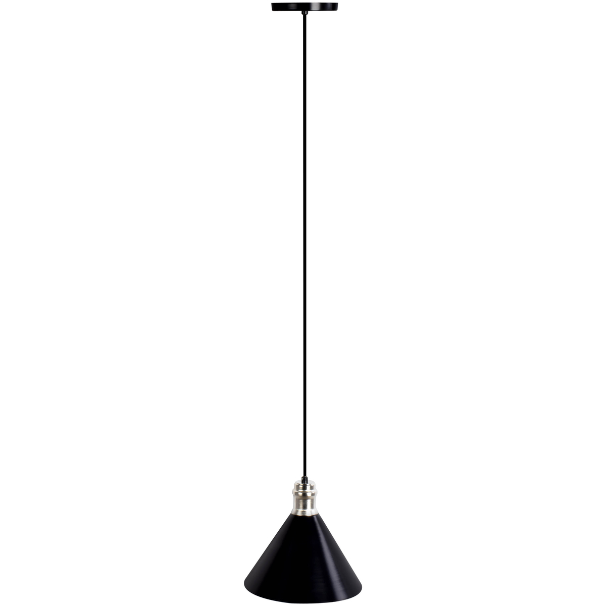 LÁMPARA COLGANTE INCANDESCENTE 1.28 M X 23.6 CM NEGRO The Home Depot