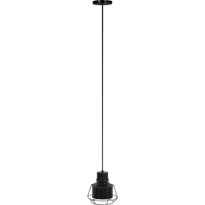 LÁMPARA COLGANTE INCANDESCENTE 1.34 M X 18.3 CM NEGRO