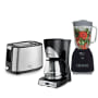 COMBO LICUADORA GOURMET, CAFETERA DE GOTEO Y TOSTADOR PAN Y BAGELS