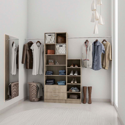 Closet Latitud Beige Erena 2 Cajones 88 X 188.5 X 39 Cms 