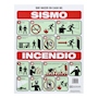 LETRERO SISMOS E INCENDIOS DE 46 X 36.5 CM VERDE