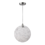 LÁMPARA COLGANTE LED 1.54 M X 30 X 15 CM PLATA
